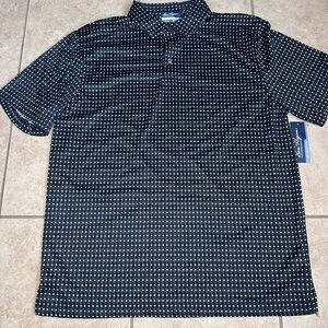 *NWT* Ben Hogan Men's Black Patterned Polo Shirt